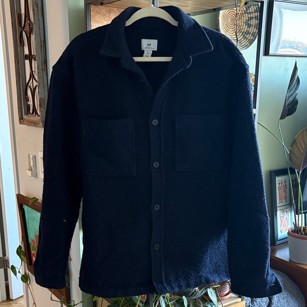 H&M Men's Navy Shirt Jacket